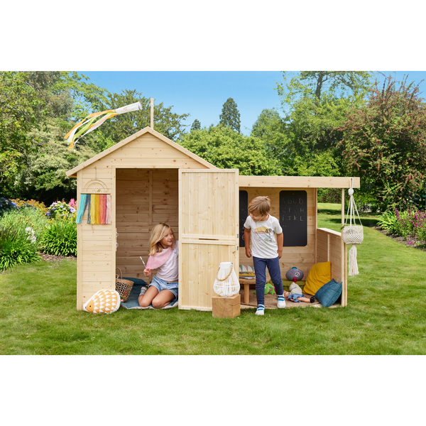 Maison en bois avec préau Sarah