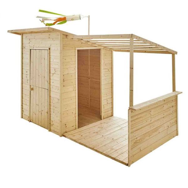 Maison en bois avec pergola Santa Barbara