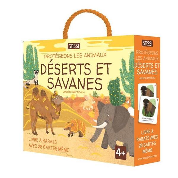 Livre avec cartes Mémo Déserts et Savanes