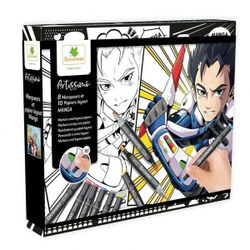 Coffret créatif Layout et marqueurs Manga Garçon