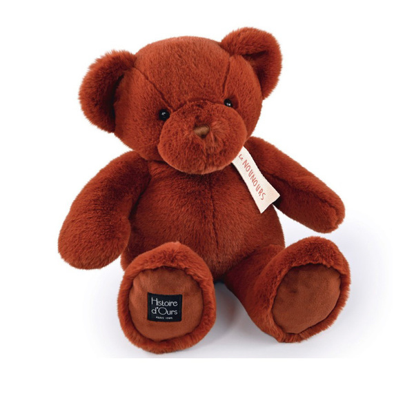 Peluche nounours marron roux 40cm