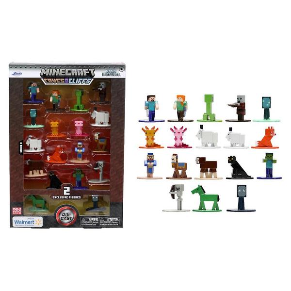 Pack 18 figurines nano Minecraft Caves & Cliffs