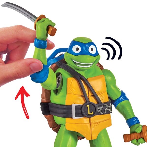 Figurine Leonardo Tortues Ninja avec fonction électronique 15 cm