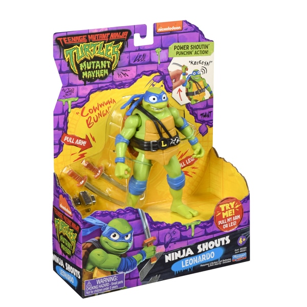 Figurine Leonardo Tortues Ninja avec fonction électronique 15 cm