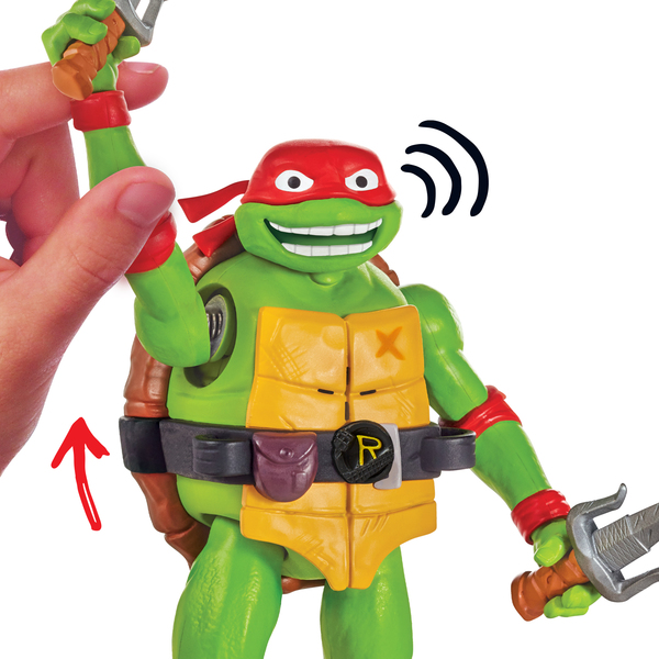 Figurine Raphaël Tortues Ninja avec fonction électronique 15 cm