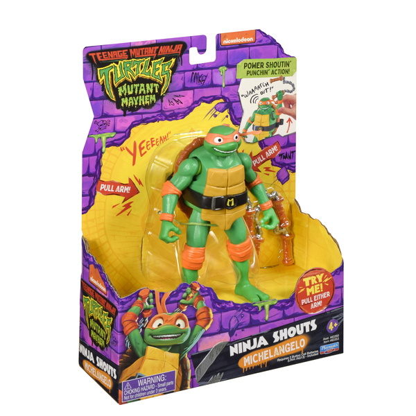 Figurine Michelangelo Tortues Ninja avec fonction électronique 15 cm