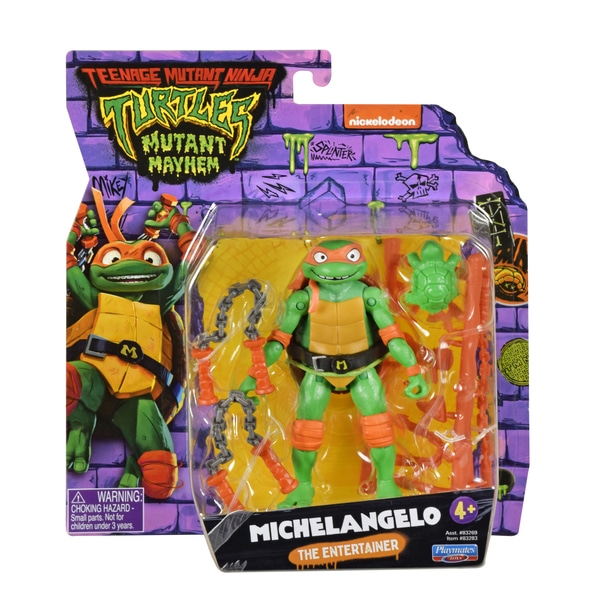 Figurine articulée 12 cm Tortue Ninja - Michelangelo