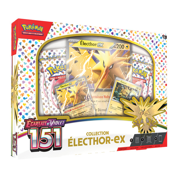 Coffret Pokémon 4 Boosters - Électhor-ex - Écarlate et Violet