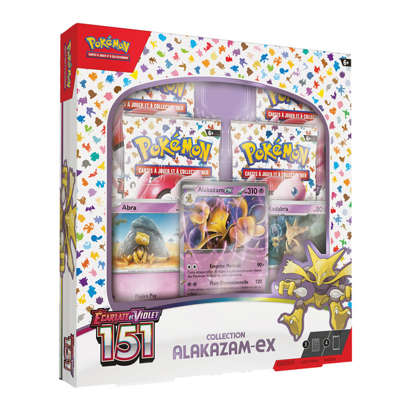 Coffret Pokémon 4 boosters Alakazam-Ex - Ecarlate et Violet - 151