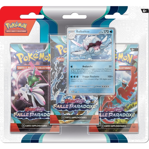 Pack 3 Boosters Pokémon - Faille Paradoxe - Écarlate et Violet 4