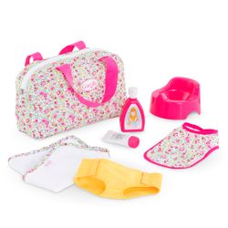Kit D'accessoires Pour Poupées - Sac à Langer, Biberon, Couverture, Vêtements - Adapté Poupées 27 Cm - Jeu De Rôle Pour Filles 3 Ans Et + - Cadeau D'anniversaire