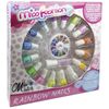 Coffret Manucure de 16 vernis à ongles enfant - multicolore avec paillettes