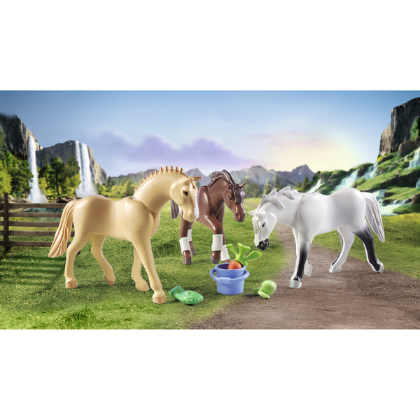 71356 – Playmobil Horses of Waterfall – Morgan, Quarter Horse & Shagya 