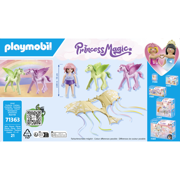 71363 - Playmobil Princess Magic - Princesse et poulains ailés