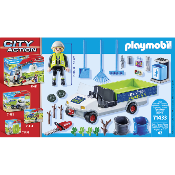 71433 – Playmobil City Action – Agent d’entretien voirie avec véhicule électrique 