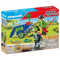 71434 – Playmobil City Action - Agents d'entretien voirie avec équipement 