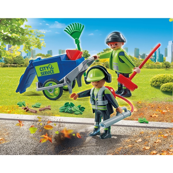71434 – Playmobil City Action - Agents d entretien voirie avec équipement 