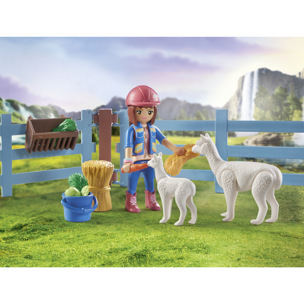 71353 – Playmobil Horses of Waterfall – Amelia & Whisper avec box pour chevaux 