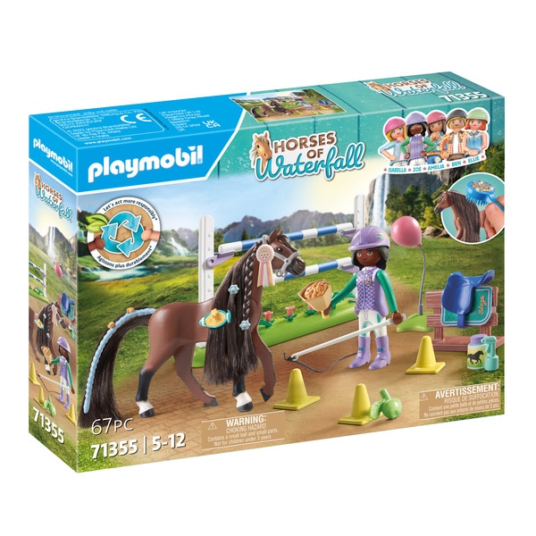 71355 – Playmobil Horses of Waterfall – Zoe & Blaze avec parcours d’obstacles