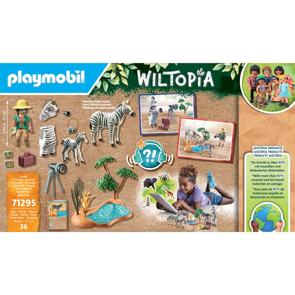 71295 - Playmobil Wiltopia - Photographe avec déguisement et zèbres