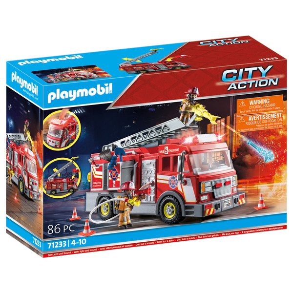 71233 - Playmobil City Action - Camion de pompiers avec grande échelle