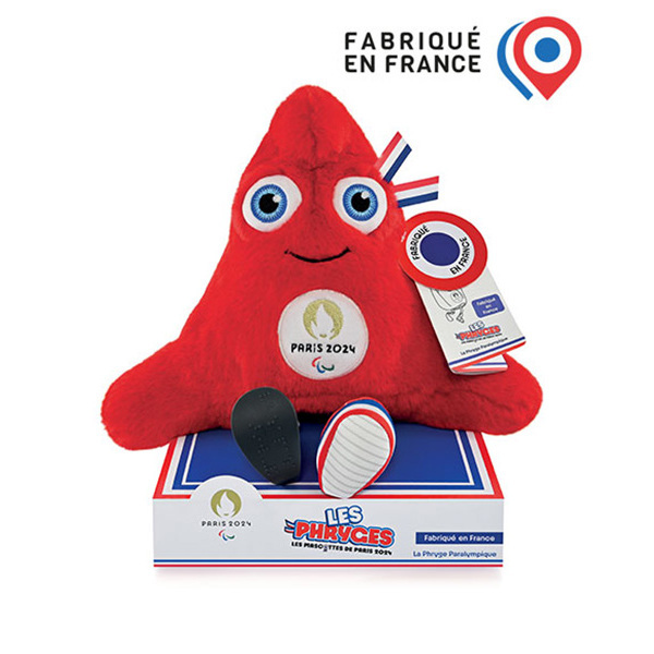 Peluche mascotte officielle Jeux Paralympiques Paris 2024 - 28cm