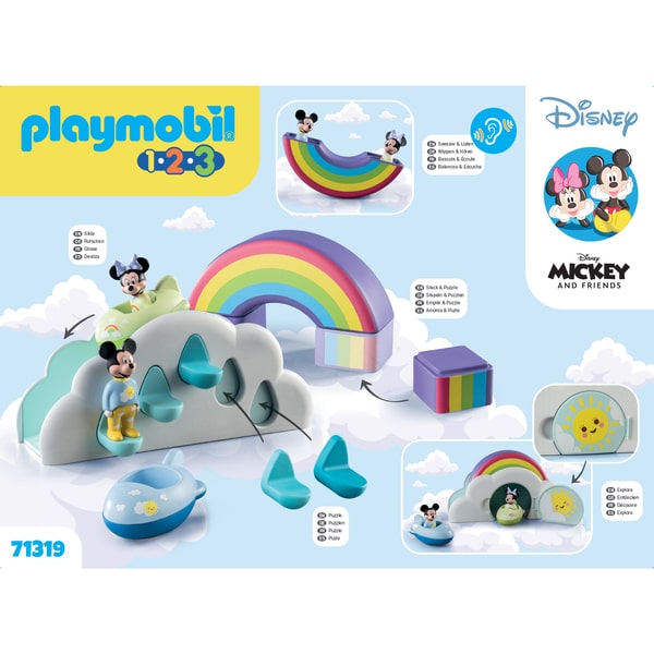 71320 - Playmobil 1.2.3 - Train des nuages de Mickey et Minnie Playmobil :  King Jouet, Activités d'éveil Playmobil - Jeux d'éveil