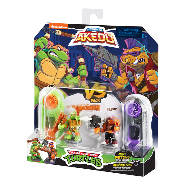 Akedo Duel figurines Tortues Ninja - Michelangelo vs Bebop