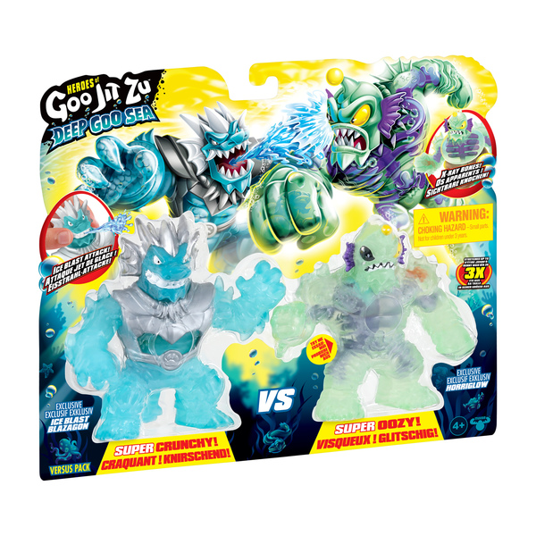 Pack 2 figurines Goo Jit Zu Blazagon VS Horriglow