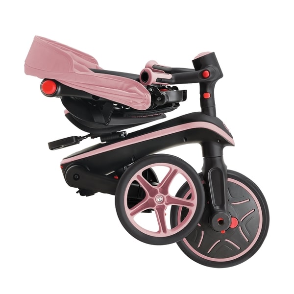 Tricycle Explorer 4en1 évolutif et pliable rose poudré