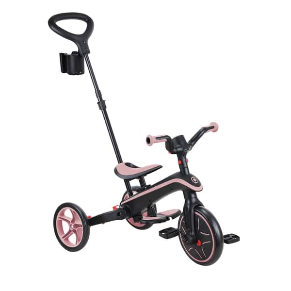 Tricycle Explorer 4en1 évolutif et pliable rose poudré