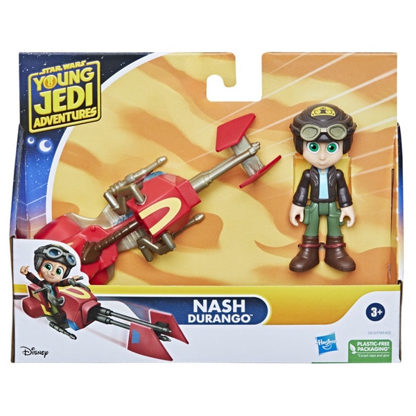 Figurine Nash Durango 10 cm avec Speeder Bike - Star Wars Young Jedi 