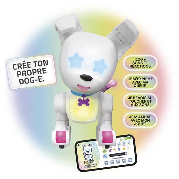 Chien robot personnalisable Dog-E Lansay : King Jouet, Robots