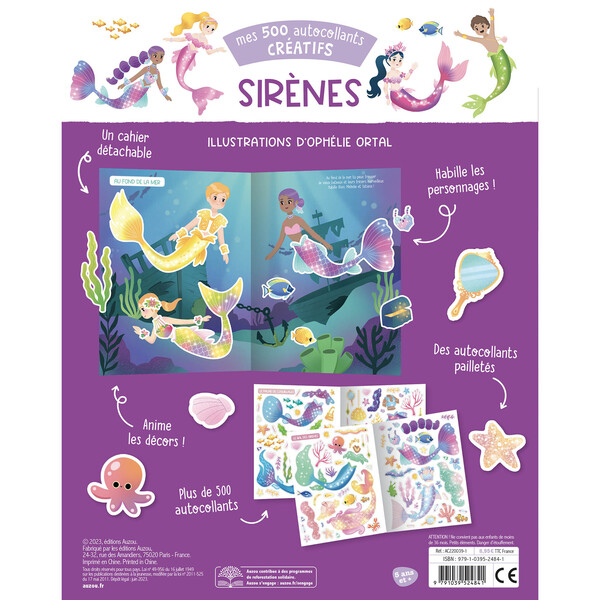 Mes 500 autocollants créatifs - Sirènes