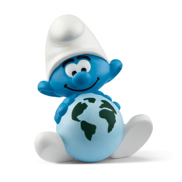 Figurine Schtroumpf Ecolo Globe-trotter