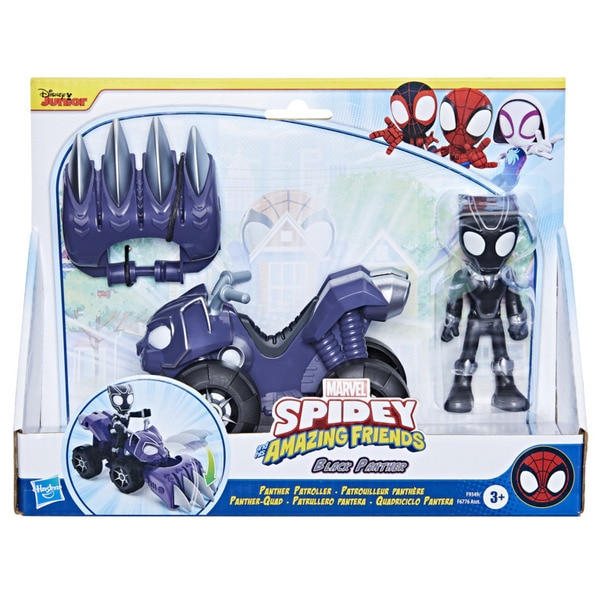 Figurine Black Panther et véhicule Spidey