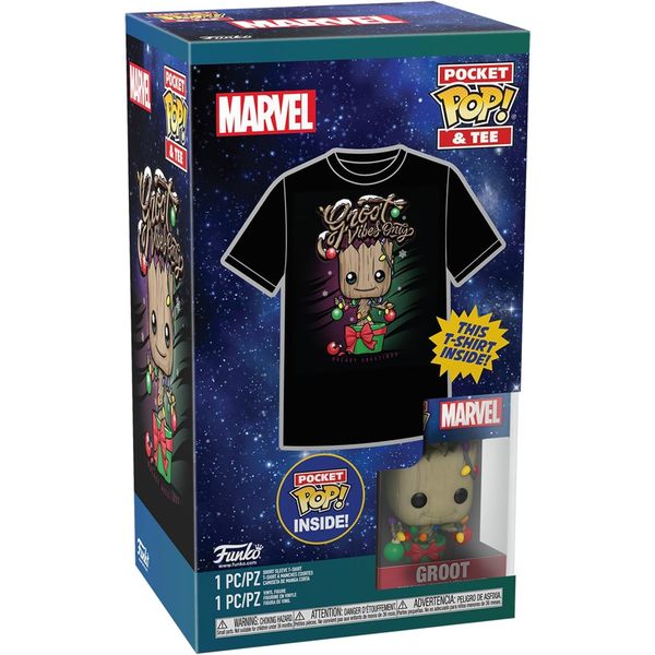 Coffret figurine Pop Pocket Groot et T-Shirt taille M - Funko Pop 