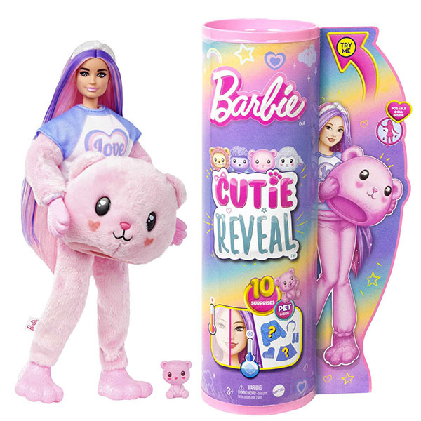 Poupée Barbie Cutie Reveal Ourson Rose