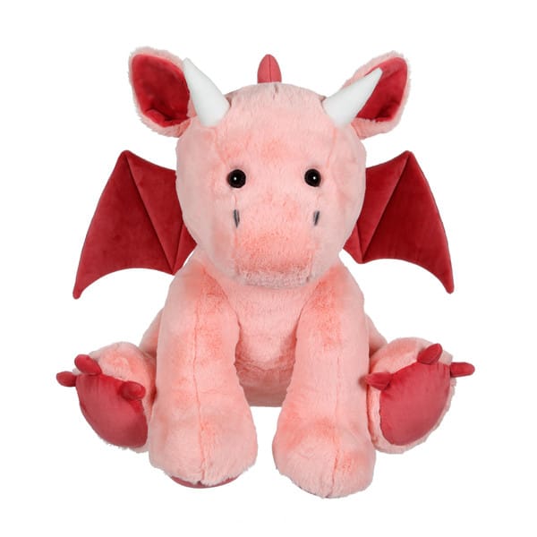 Peluche dragon Trendy rose poudré 50cm