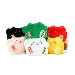 Peluche chat porte-bonheur maneki-neko 20cm (modèle aléatoire)