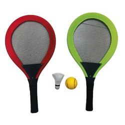 Set de 2 raquettes géantes tennis et badminton