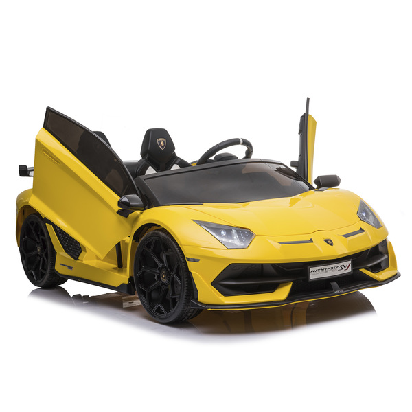 Voiture électrique Lamborghini Aventador jaune 2 places 24V