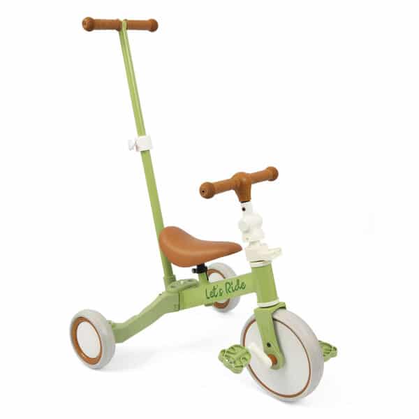 Tricycle vintage vert évolutif 3 en 1