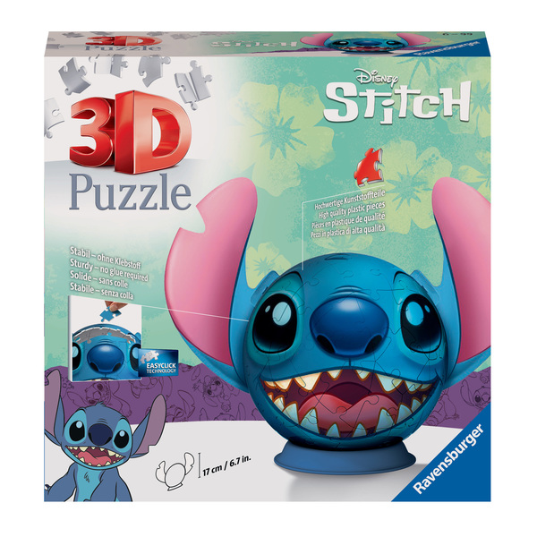 Puzzle 3D rond 72 pièces - Disney Stitch