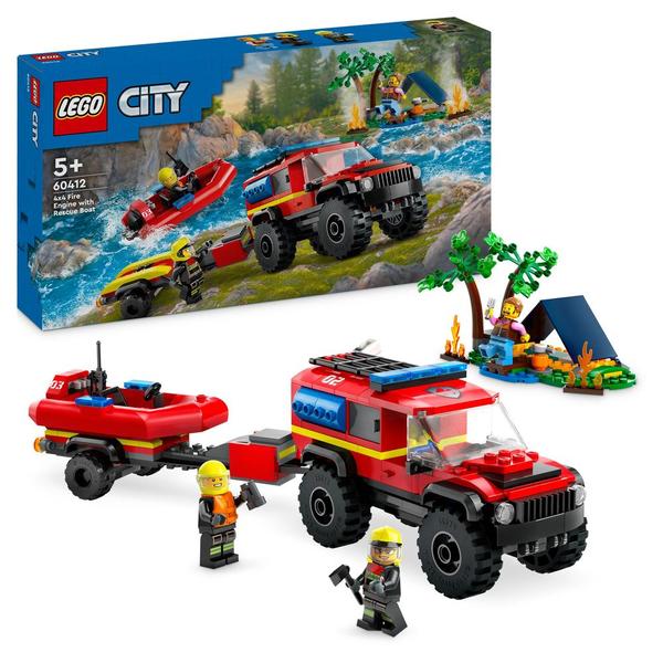 60412 - LEGO® City - Le Camion de Pompiers 4x4 et le Canot de Sauvetage