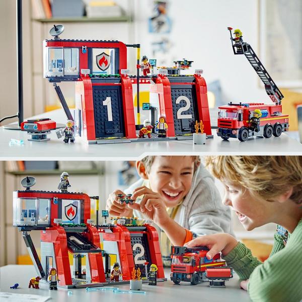 60414 - LEGO® City - La Caserne et le Camion de Pompiers