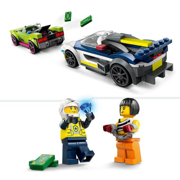 60415 - LEGO® City - La Course-Poursuite entre la Voiture de Police et la Super Voiture