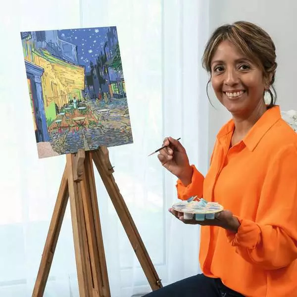 CreArt Peinture par numéros - Van Gogh - La terrasse du café le soir