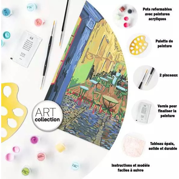 CreArt Peinture par numéros - Van Gogh - La terrasse du café le soir