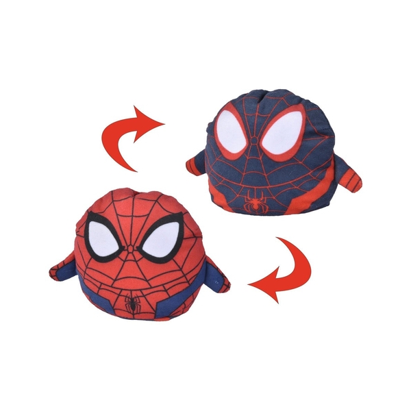 Peluche réversible Spiderman/Miles Morales 8 cm